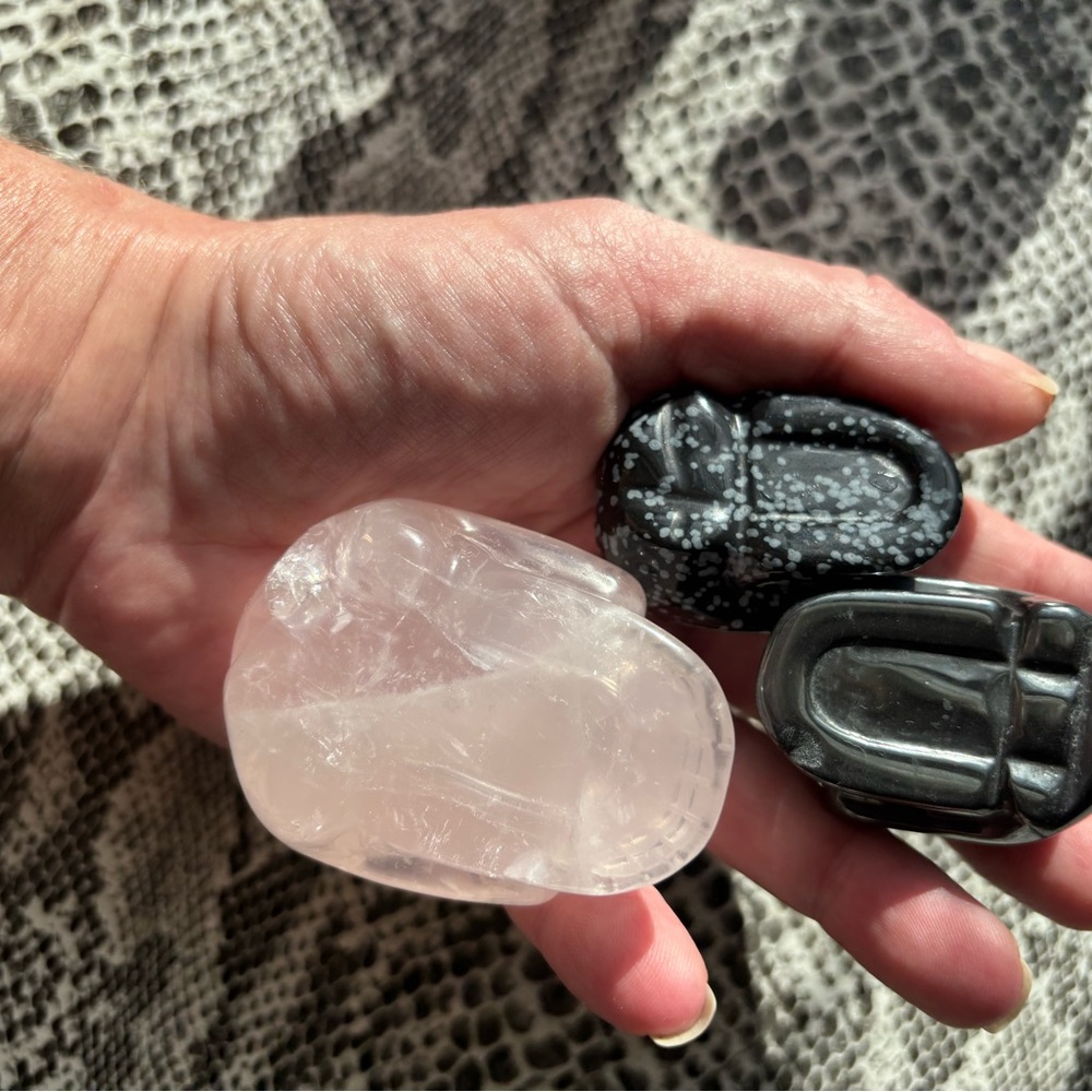 Rock Skull Skeleton Crystal gemstone set (3) - Picture 7 of 13